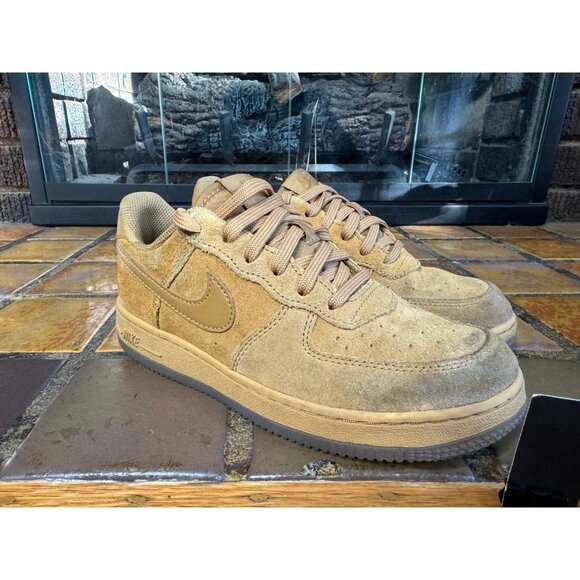 Preschool 2Y Nike Air Force 1 Wheat Brown Gum Athletic Sneakers BQ5486-700 - Picture 2 of 9